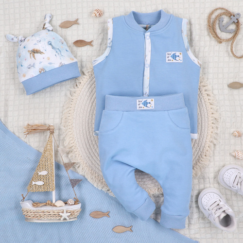 ABN-5457 Sea Of Joy Dětské tepláky Nini - organická bavlna, pohodlný pas