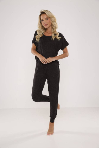 524 Paula Dámské pyžamo De Lafense - grafitové