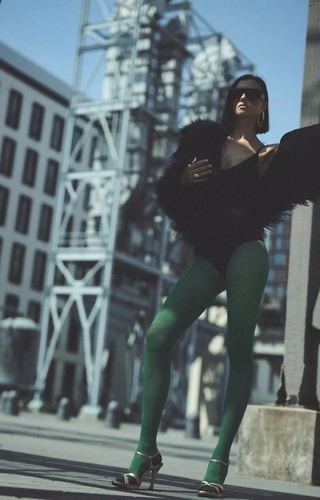 1236 Galia Punčocháče 80 den Gabriella botigla - vzorované, sametové, 3D technologie