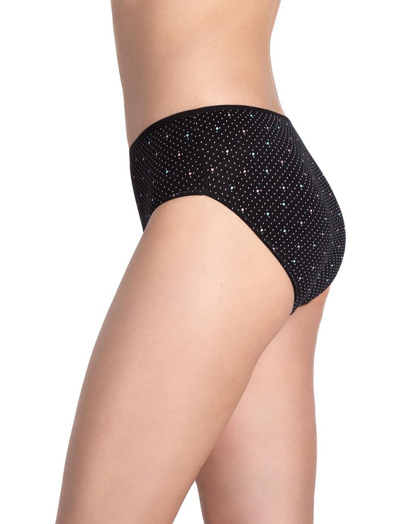 Lama L-122 BI-65 pink/black - klasické bavlněné bikiny, 3 kusy v balení