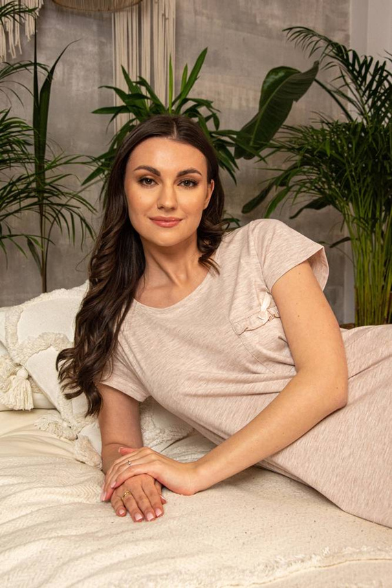 677 Mariposa II Forex noční košile - béžová melanž