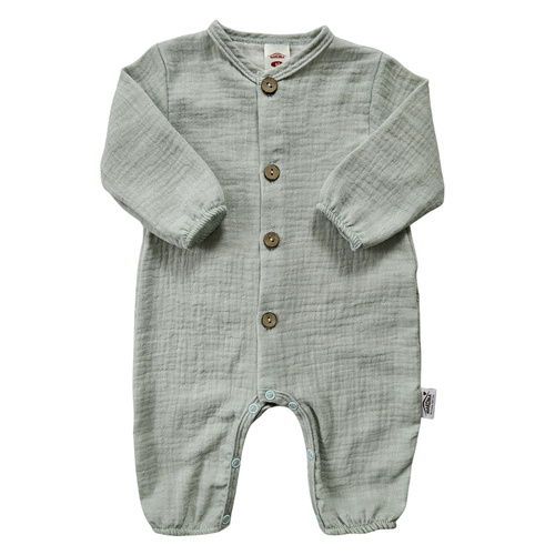 Prostě mušelínový župan 02235BSM Makoma mint - lehký, prodyšný, 100% bavlna