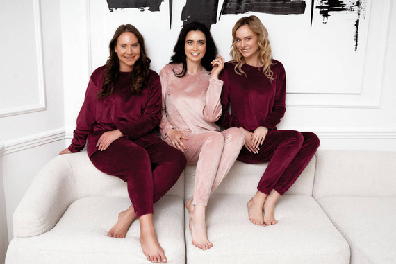 Akara Dámská souprava Italian Fashion - pudrově růžová