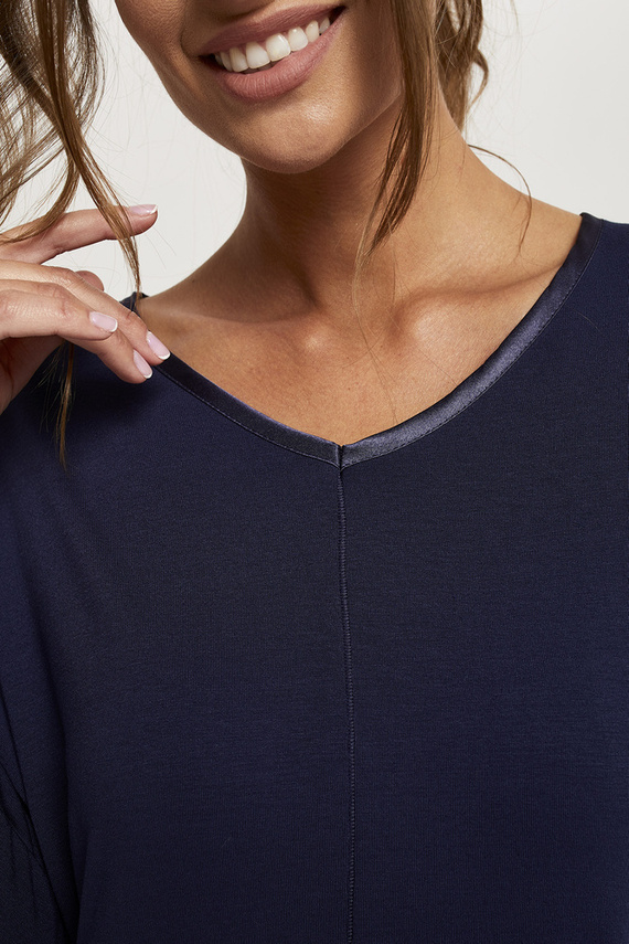 Song Dámské pyžamo 3/4 rukávy, 3/4 kalhoty Italian Fashion - tmavě modré