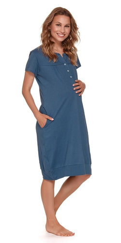 4348 Koszula Nocna ciążowa i do karmienia Doctor Nap - deep blue