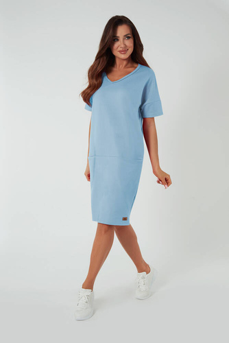 Dámská tunika s krátkým rukávem Stella Italian Fashion - modrá