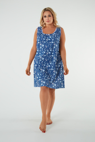 Noční košile Tulipán, široká ramínka Italská móda - potisk