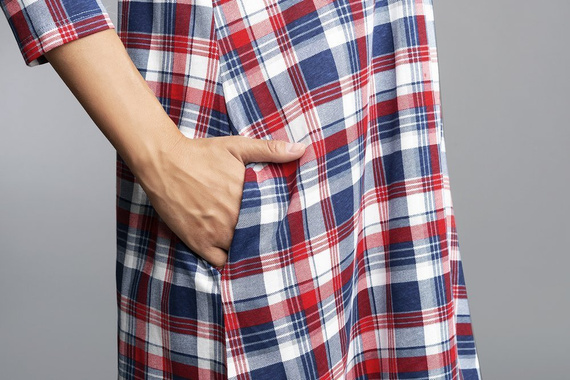 Noční košile pro těhotné a kojící Rugia s 3/4 rukávy Italian Fashion - tmavě modrá