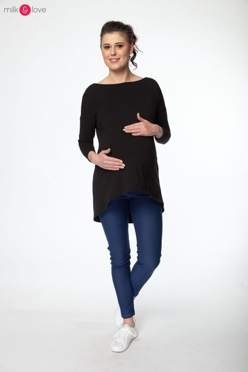 Bluzka/tunika ciążowa i do karmienia Mommy Milk&Love czarna