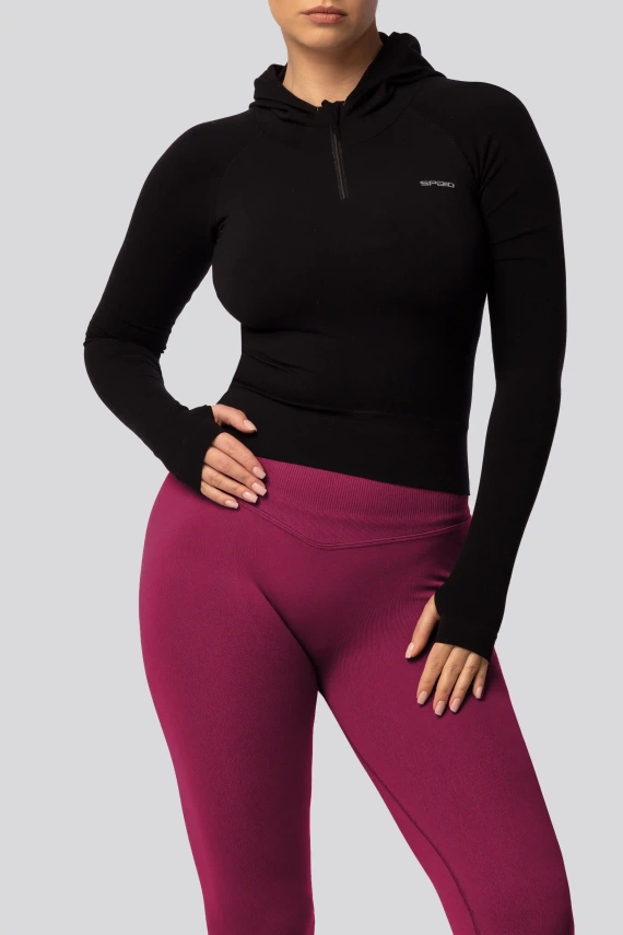 Legíny push-up Spaio PRO vysoký pas krycí tvarující red wine