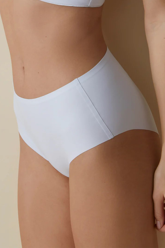503 Dámské maxi kalhotky Braga Selene bílé - vysoký střih, bezešvé, tvarující