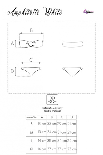 Amphitrite LC 9731 Plavky LivCo Corsetti - bílé
