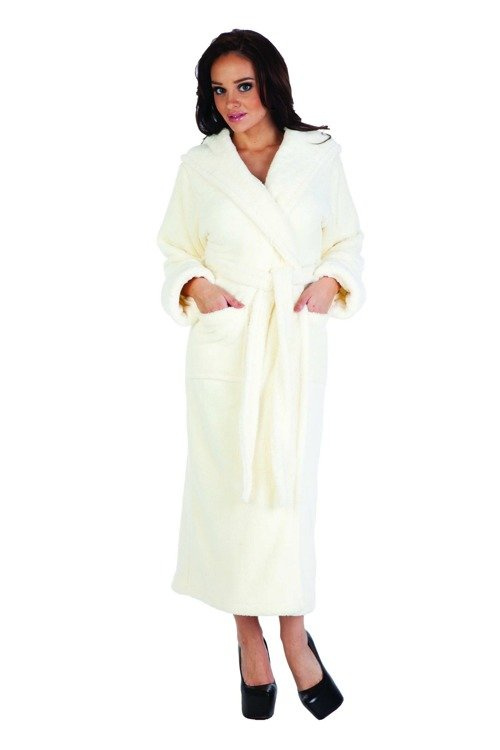 807 Dlouhý dámský župan Luna II Forex - ecru barva