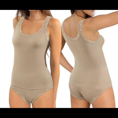 Dámské tílko Sesto Senso 6109 krajka bezešvé elastické pohodlné sabia