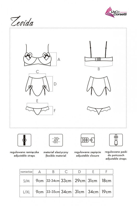 Zevida LC 90110 Dámský set LivCo Corsetti Fashion