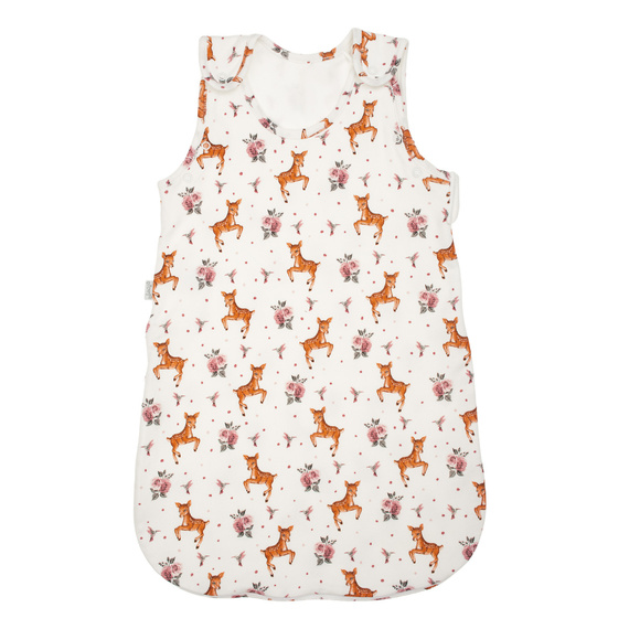 216043 Dětský spací pytel Lala Nicol - 100 % bavlna, vzor sarnie a ptáček