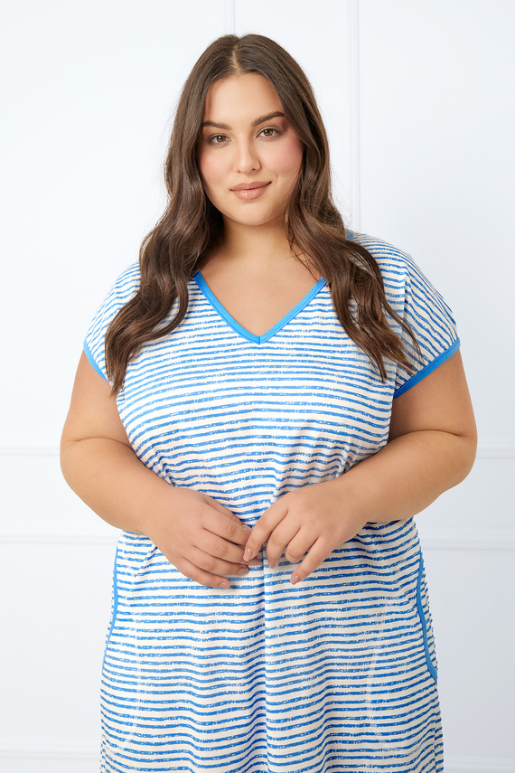 Flota dámské tričko s krátkým rukávem Italian Fashion - modrý potisk