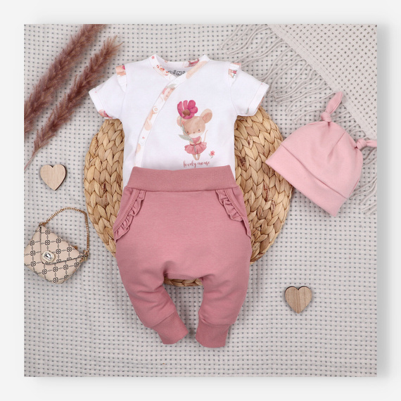 Nini Dětské Tepláky Little Mouse 95% Organická Bavlna – Polsko