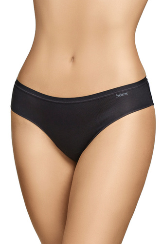 Figi bikini Selene 400 czarne bawełniane klasyczne, 2 szt.