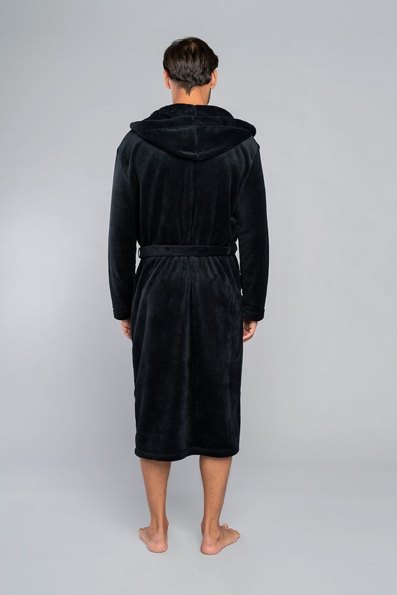 Mimas Pánský župan s kapucí Italian Fashion- šedý