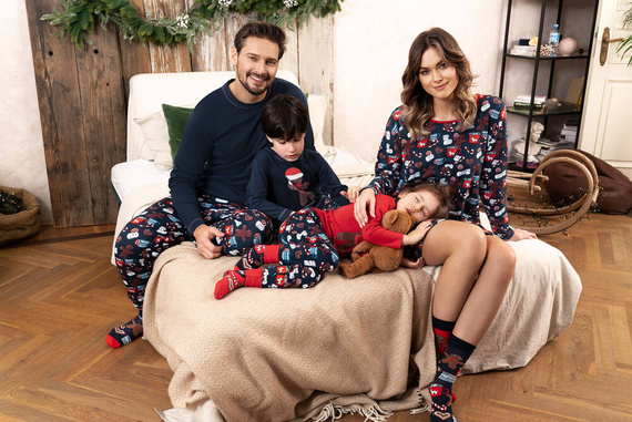 Makala Dětské pyžamo Italian Fashion - námořnická modř/potisk