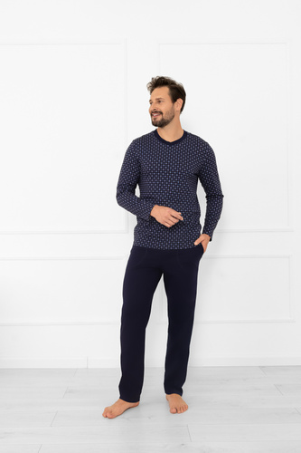 Pánské pyžamo Gerard Italian Fashion - bavlna, dlouhý rukáv a kalhoty