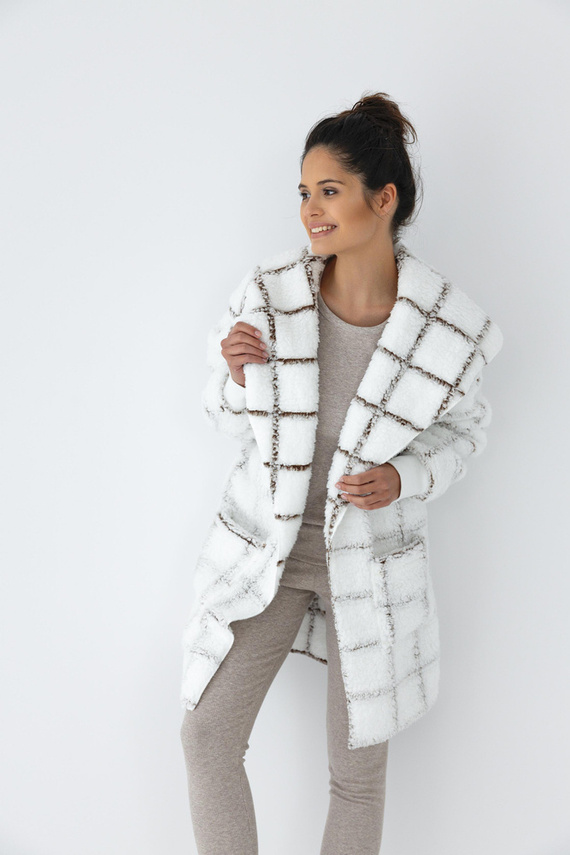 Sensis Delphine Cardigan - bíle pruhovaný