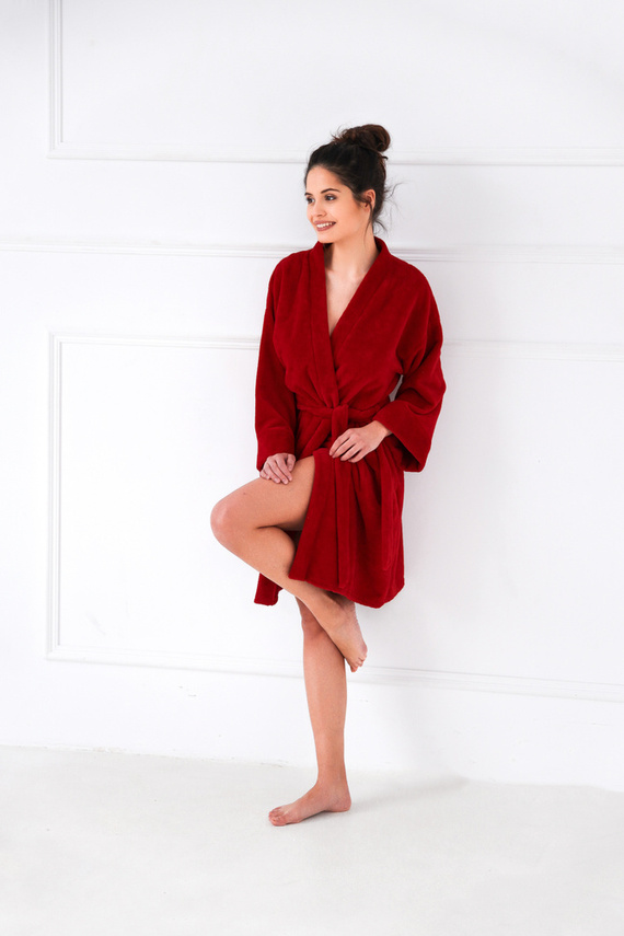 Dámský župan na kolečkách Sensis - červený