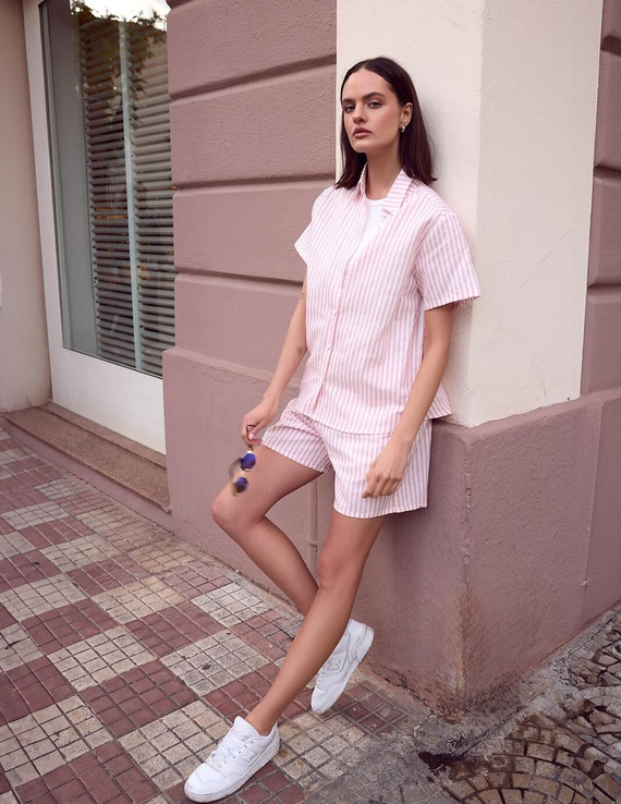 Dámské pyžamo Donata Sensis - ecru-zelené