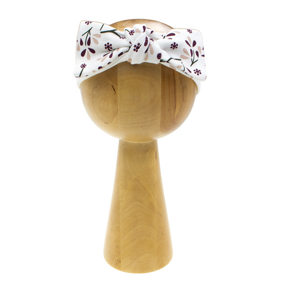 217065 Alisa Nicol bavlněná čelenka s mašlí - květinový vzor