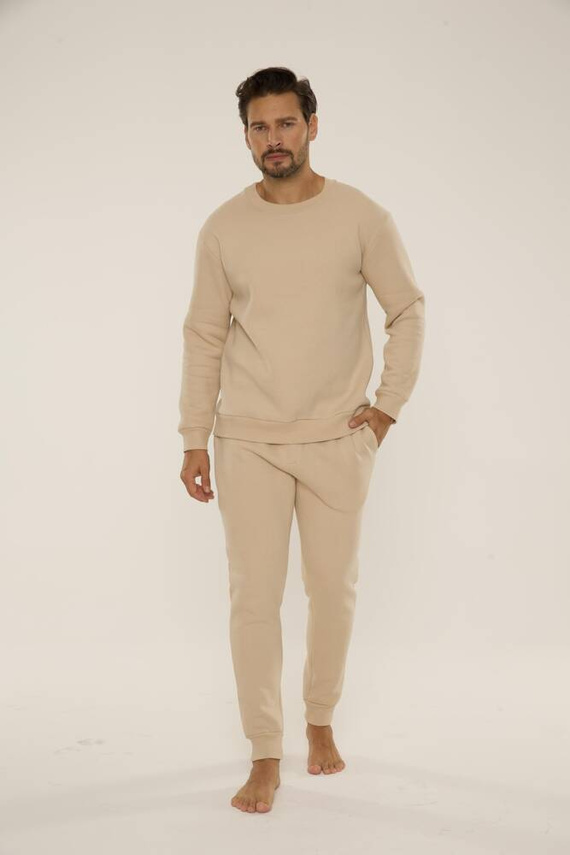 813 Indigo Pánská tepláková souprava De Lafense - písková