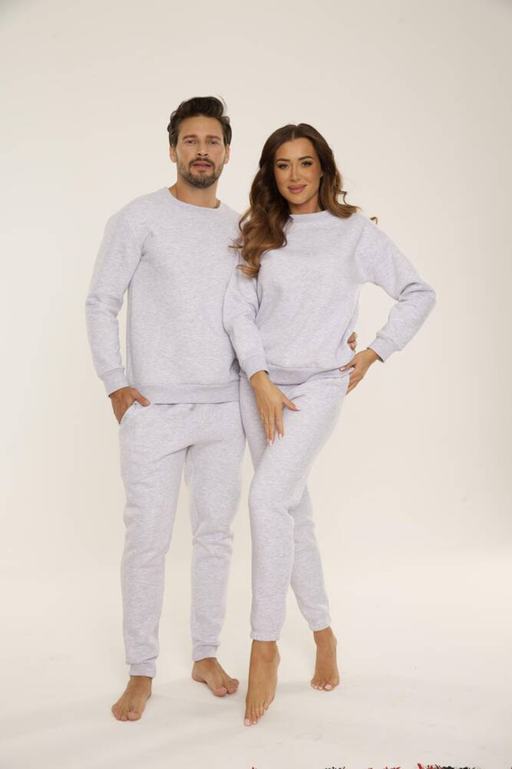 813 Indigo Pánská tepláková souprava De Lafense - světlý melír