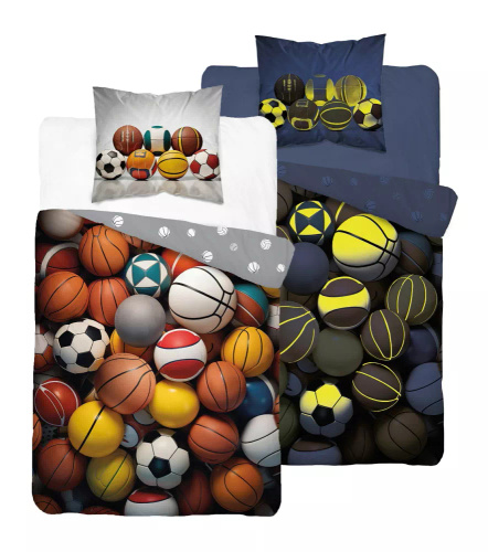 5552 A Fluo 95 Svítící ve tmě sportovní míč mix povlečení | 100% bavlna | Pro děti Detexpol