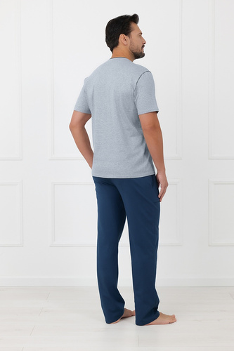 Pánská bavlněná pyžama Devon Italian Fashion dlouhé kalhoty melange