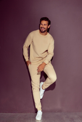 813 Indigo Pánská tepláková souprava De Lafense - písková