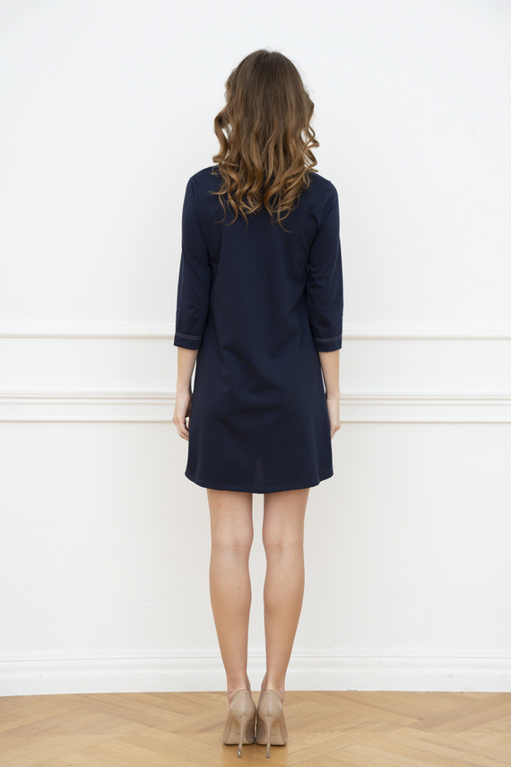 Těhotenská a kojící košile Balm. 3/4 rukáv Italia Fashion - tmavě modrá