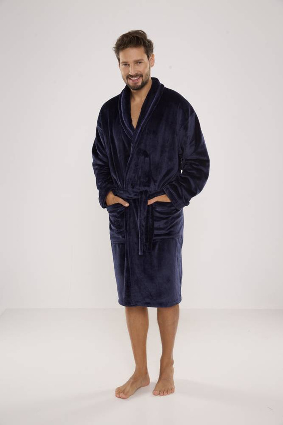 716 Rafael pánský župan De lafense - tmavě modrý