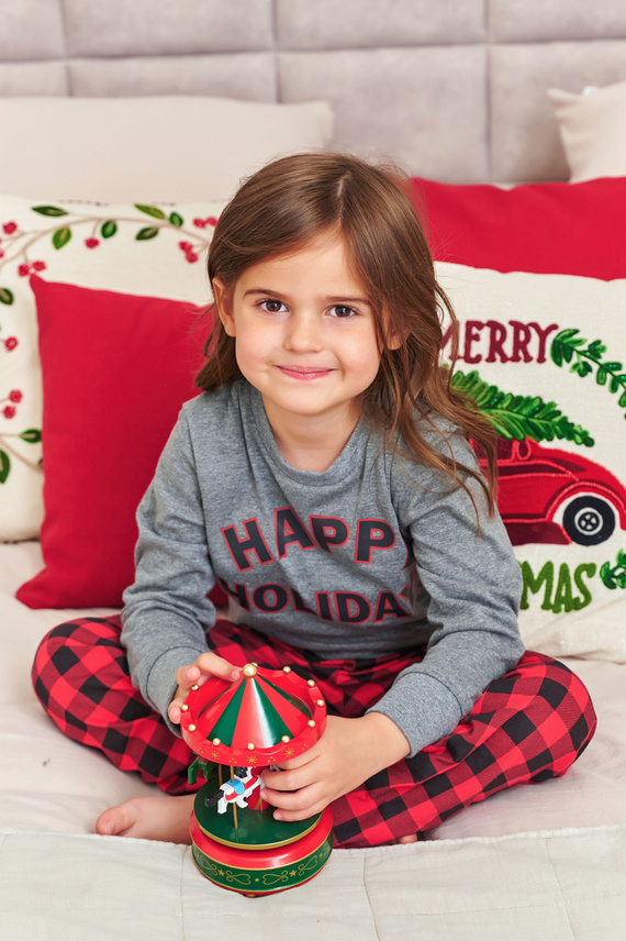 7345 Tmavě šedé dětské pyžamo Doctor Nap - 100% bavlna