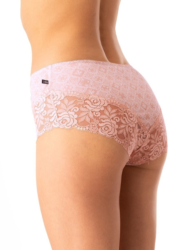 Dámské bavlněné kalhotky Key LPB 731 black beige - sada 2 ks v krabičce, klasický střih