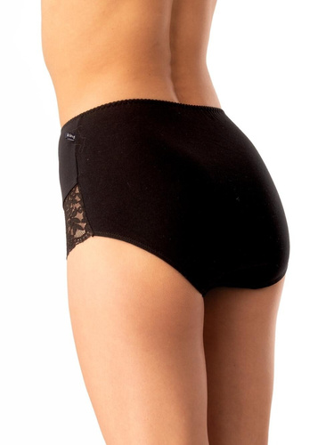 Dámské kalhotky Key LPF 578 šedo-černé - bavlněné, pohodlné, 2 ks v balení