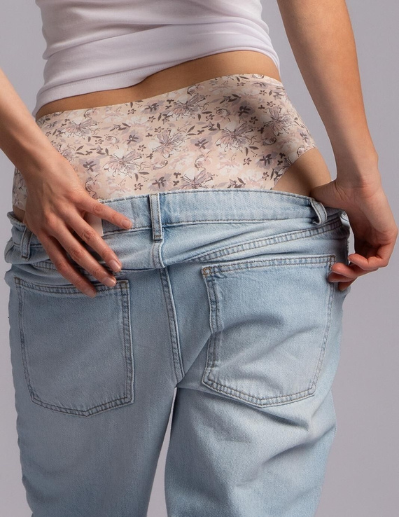 Dámské kalhotky Lama L-LC1598 BI bezešvé bavlna 2 ks béžová-mocha