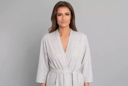 Karla Dámský župan Italian Fashion - světlý melír