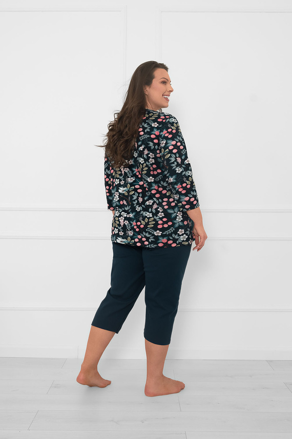 Dámské bavlněné pyžamo Lucja 3/4 rukáv a kalhoty Italian Fashion