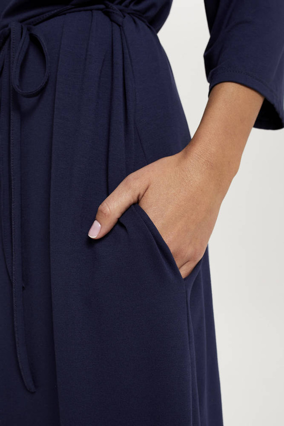 Song Dámský župan s 3/4 rukávy Italian Fashion - tmavě modrý