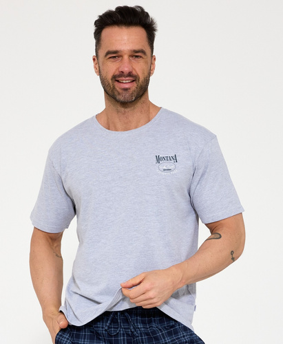 Pánské pyžamo Cornette 328/214 Montana 3 šedé 100% bavlna