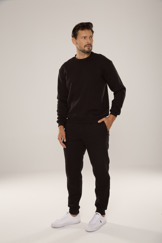 813 Indigo Pánská tepláková souprava De Lafense - černá