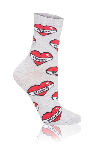 S122D Mama dlouhé ponožky Italian Fashion - šedé