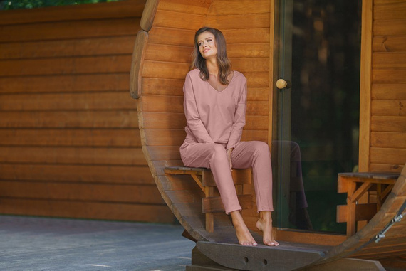 Karina Dámský komplet s dlouhým rukávem, kalhoty Italian Fashion - mint