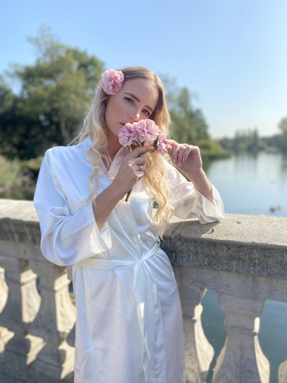 798 Klasický dámský župan Forex - perleťový