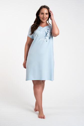 Noční košile Arietta s krátkým rukávem Italian Fashion - modrá